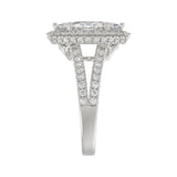 14K WHITE GOLD 3.00CT ROUND/MARQUISE DIAMOND LADIES RING (CENTER STONE MARQUISE DIAMOND 2CT)
