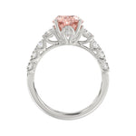 ETERNAL BLUSH COLLECTION 14K WHITE GOLD 4 3/4CT ROUND/RADIANT DIAMOND PINK OVAL  DIAMOND LADIES RING (CENTER STONE PINK OVAL DIAMOND 3.00CT)