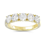 14K YELLOW GOLD 2.00CT ROUND DIAMOND LADIES BAND