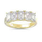 14K YELLOW GOLD 2.00CT EMERALD DIAMOND LADIES BAND