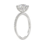 14K WHITE GOLD 2 1/4CT ROUND DIAMOND LADIES RING (CENTER STONE ROUND DIAMOND 2CT)