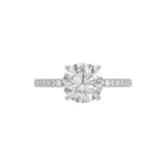 14K WHITE GOLD 2 1/4CT ROUND DIAMOND LADIES RING (CENTER STONE ROUND DIAMOND 2CT)