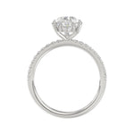 14K WHITE GOLD 2 3/4CT ROUND/PEAR DIAMOND LADIES RING (CENTER STONE PEAR DIAMOND 2CT)