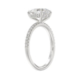 14K WHITE GOLD 2 3/4CT ROUND/PEAR DIAMOND LADIES RING (CENTER STONE PEAR DIAMOND 2CT)