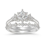 14K WHITE GOLD 1 1/2CT ROUND DIAMOND BRIDAL SET (CENTER STONE PRINCESS DIAMOND 1CT)