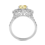14K WHITE GOLD 4 1/2CT ROUND/PEAR/MARQUISE DIAMOND LADIES RING (CENTER STONE PEAR DIAMOND 2.00CT)
