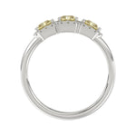 14K WHITE GOLD 1 3/4CT ROUND/RADIANT YELLOW DIAMOND LADIES RING
