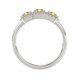 14K WHITE GOLD 1 3/4CT ROUND/RADIANT YELLOW DIAMOND LADIES RING