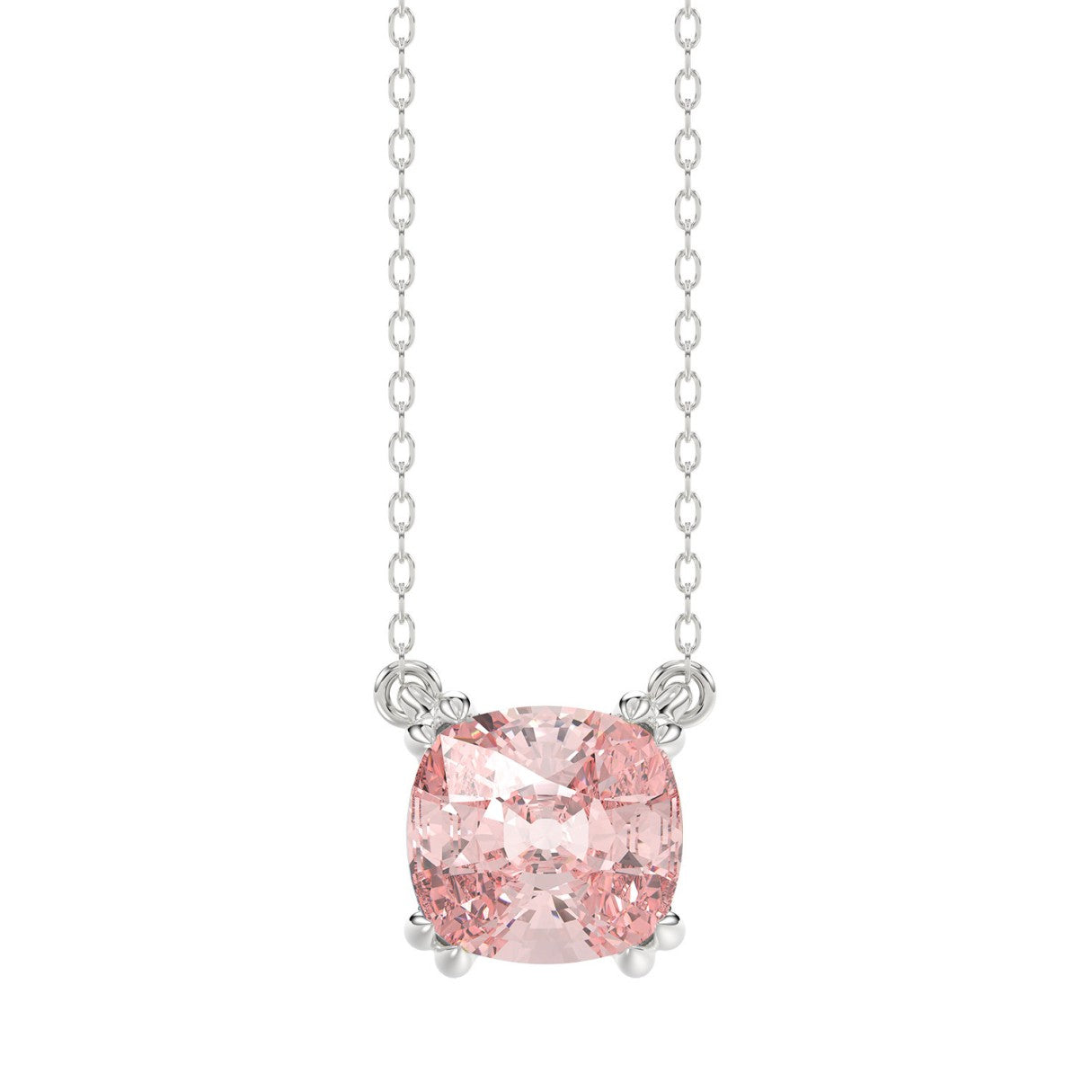 ETERNAL BLUSH COLLECTION 14K WHITE GOLD 1.00CT CUSHION PINK DIAMOND LADIES PENDANT