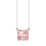 ETERNAL BLUSH COLLECTION 14K WHITE GOLD 1.00CT CUSHION PINK DIAMOND LADIES PENDANT
