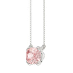 ETERNAL BLUSH COLLECTION 14K WHITE GOLD 1.00CT CUSHION PINK DIAMOND LADIES PENDANT