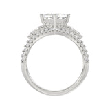 14K WHITE GOLD 3 3/4CT ROUND/PRINCESS DIAMOND LADIES RING