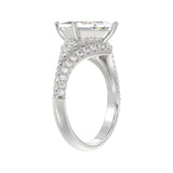 14K WHITE GOLD 3 3/4CT ROUND/PRINCESS DIAMOND LADIES RING