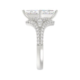 14K WHITE GOLD 3 3/4CT ROUND/PRINCESS DIAMOND LADIES RING