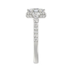 14K WHITE GOLD 2.00CT ROUND/PEAR/OCTAGON STEP CUT DIAMOND LADIES RING
