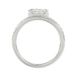 14K WHITE GOLD 1 1/4CT ROUND/OVAL DIAMOND LADIES RING