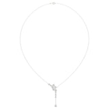 14K WHITE GOLD 1 3/4CT ROUND/PEAR DIAMOND LADIES NECKLACE