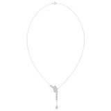 14K WHITE GOLD 1 3/4CT ROUND/PEAR DIAMOND LADIES NECKLACE