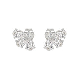 14K WHITE GOLD 1.00CT ROUND/PEAR DIAMOND LADIES EARRINGS