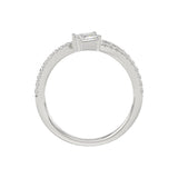 14K WHITE GOLD 1 1/4CT ROUND/LOZENGE DIAMOND LADIES RING