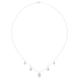 14K WHITE GOLD 3 1/2CT PEAR/HEXAGON/LOZENGE DIAMOND LADIES NECKLACE