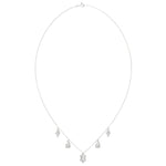 14K WHITE GOLD 3 1/2CT PEAR/HEXAGON/LOZENGE DIAMOND LADIES NECKLACE