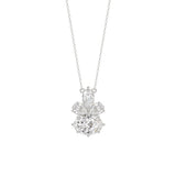 14K WHITE GOLD 1 1/2CT MARQUISE/PEAR/OVAL DIAMOND LADIIES PENDANT WITH CHAIN