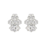 14K WHITE GOLD 1 3/4CT MARQUISE/PEAR/OVAL DIAMOND LADIES EARRINGS