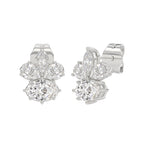 14K WHITE GOLD 1 3/4CT MARQUISE/PEAR/OVAL DIAMOND LADIES EARRINGS