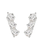 14K WHITE GOLD 1 1/5CT PEAR DIAMOND LADIES EARRINGS