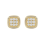 10K YELLOW GOLD 3/4CT ROUND DIAMOND LADIES EARRINGS