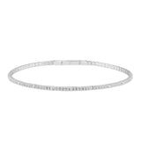 9K WHITE GOLD 1/6CT ROUND DIAMOND LADIES BANGLE