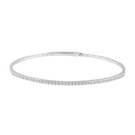 9K WHITE GOLD 1/2CT ROUND DIAMOND LADIES BANGLE
