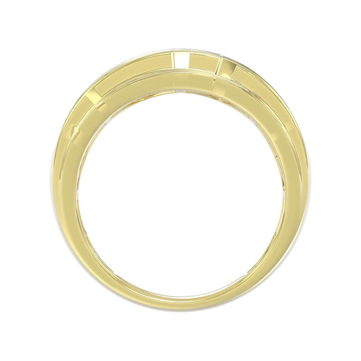 14K YELLOW GOLD 2.00CT ROUND DIAMOND MEN'S RING