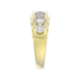 14K YELLOW GOLD 2.00CT ROUND DIAMOND MEN'S RING