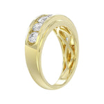14K YELLOW GOLD 2.00CT ROUND DIAMOND MEN'S RING