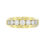 14K YELLOW GOLD 2.00CT ROUND DIAMOND MEN'S RING