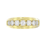 14K YELLOW GOLD 2.00CT ROUND DIAMOND MEN'S RING