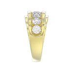 14K YELLOW GOLD 3.00CT ROUND DIAMOND MEN'S RING