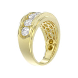 14K YELLOW GOLD 3.00CT ROUND DIAMOND MEN'S RING