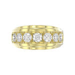 14K YELLOW GOLD 3.00CT ROUND DIAMOND MEN'S RING