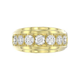 14K YELLOW GOLD 3.00CT ROUND DIAMOND MEN'S RING