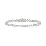 10K WHITE GOLD 5.00CT ROUND DIAMOND LADIES BRACELET