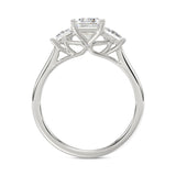 14K WHITE GOLD 2 5/8CT EMERALD/PRINCESS DIAMOND LADIES RING (CENTER STONE EMERALD DIAMOND 1 1/2CT)