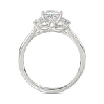 14K WHITE GOLD 1.00CT PRINCESS/ROUND DIAMOND LADIES RING (CENTER STONE PRINCESS DIAMOND 3/4CT)