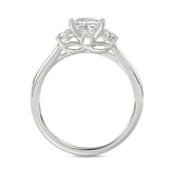 14K WHITE GOLD 1.00CT PRINCESS/ROUND DIAMOND LADIES RING (CENTER STONE PRINCESS DIAMOND 3/4CT)