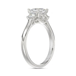 14K WHITE GOLD 1.00CT PRINCESS/ROUND DIAMOND LADIES RING (CENTER STONE PRINCESS DIAMOND 3/4CT)