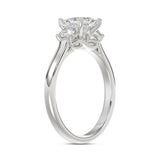 14K WHITE GOLD 1.00CT PRINCESS/ROUND DIAMOND LADIES RING (CENTER STONE PRINCESS DIAMOND 3/4CT)