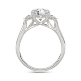 14K WHITE GOLD 2 5/8CT ROUND/HALFMOON DIAMOND LADIES RING (CENTER STONE ROUND DIAMOND 2CT)