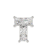 10K WHITE GOLD 1.00CT FANCY CUT ALPHABET DIAMOND LADIES PENDANT WITH CHAIN